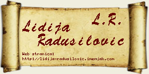 Lidija Radusilović vizit kartica